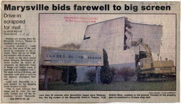 Marysville Drive-In Theatre - Demo Article